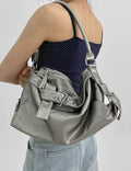 Stylish Solid Color Soft Leather Underarm Bag 6W10BBG2012