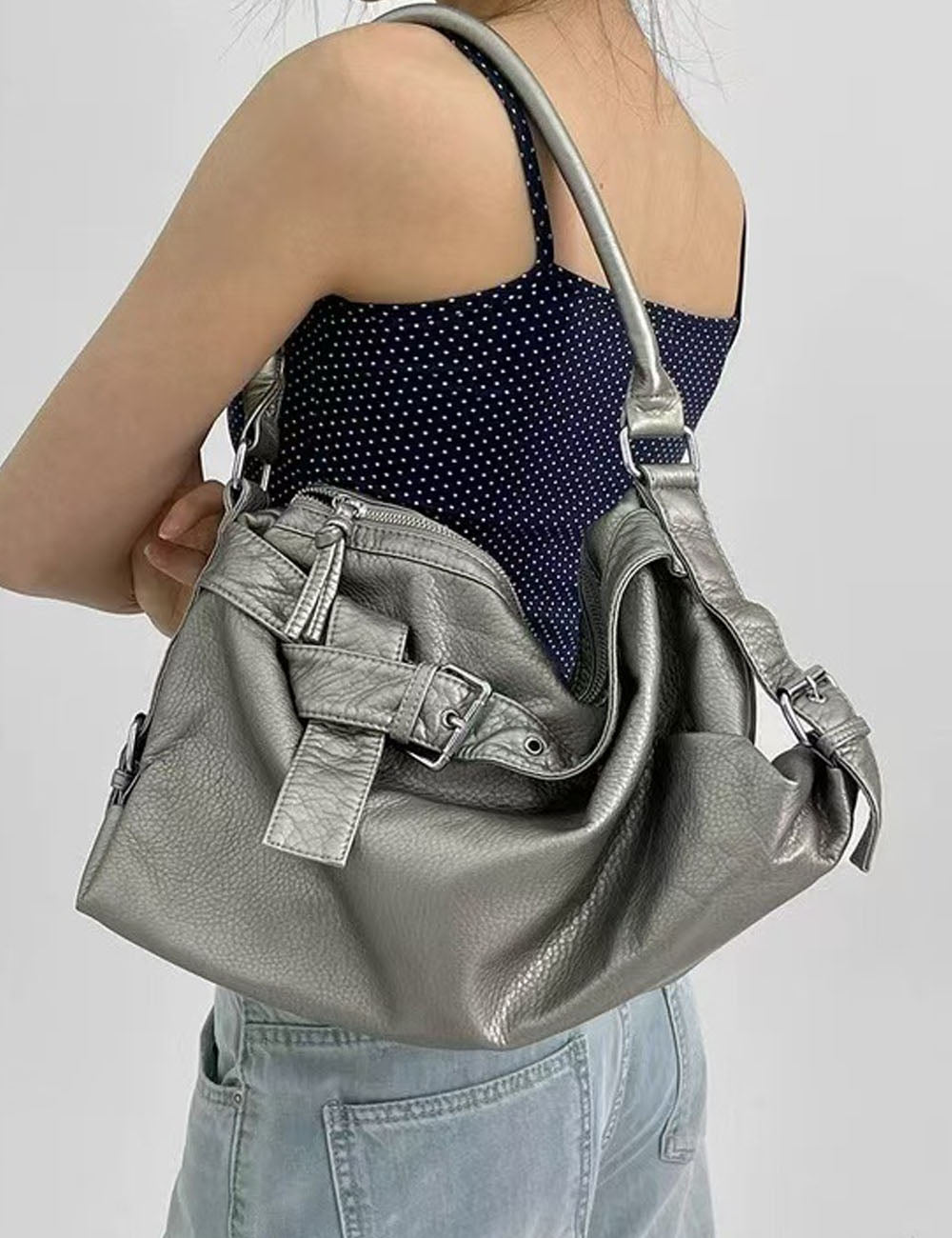 Stylish Solid Color Soft Leather Underarm Bag 6W10BBG2012