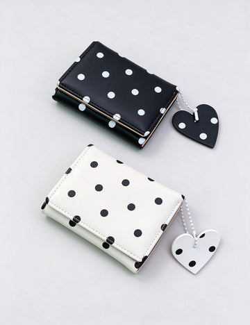 Trifold Heart Charm Wallet - DippedShop Wholesale - #1475