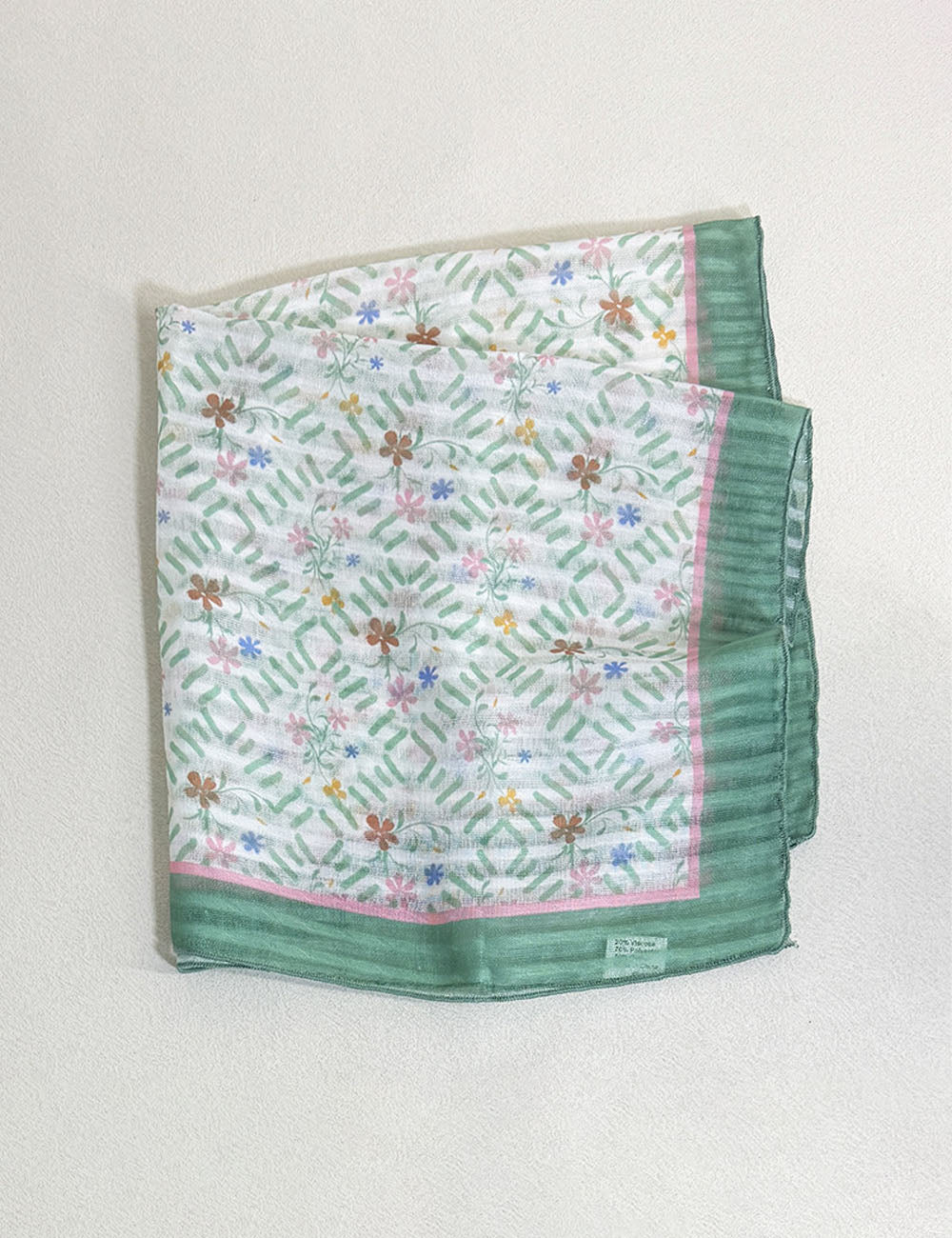Floral Silk Scarf - DippedShop Wholesale - #3475