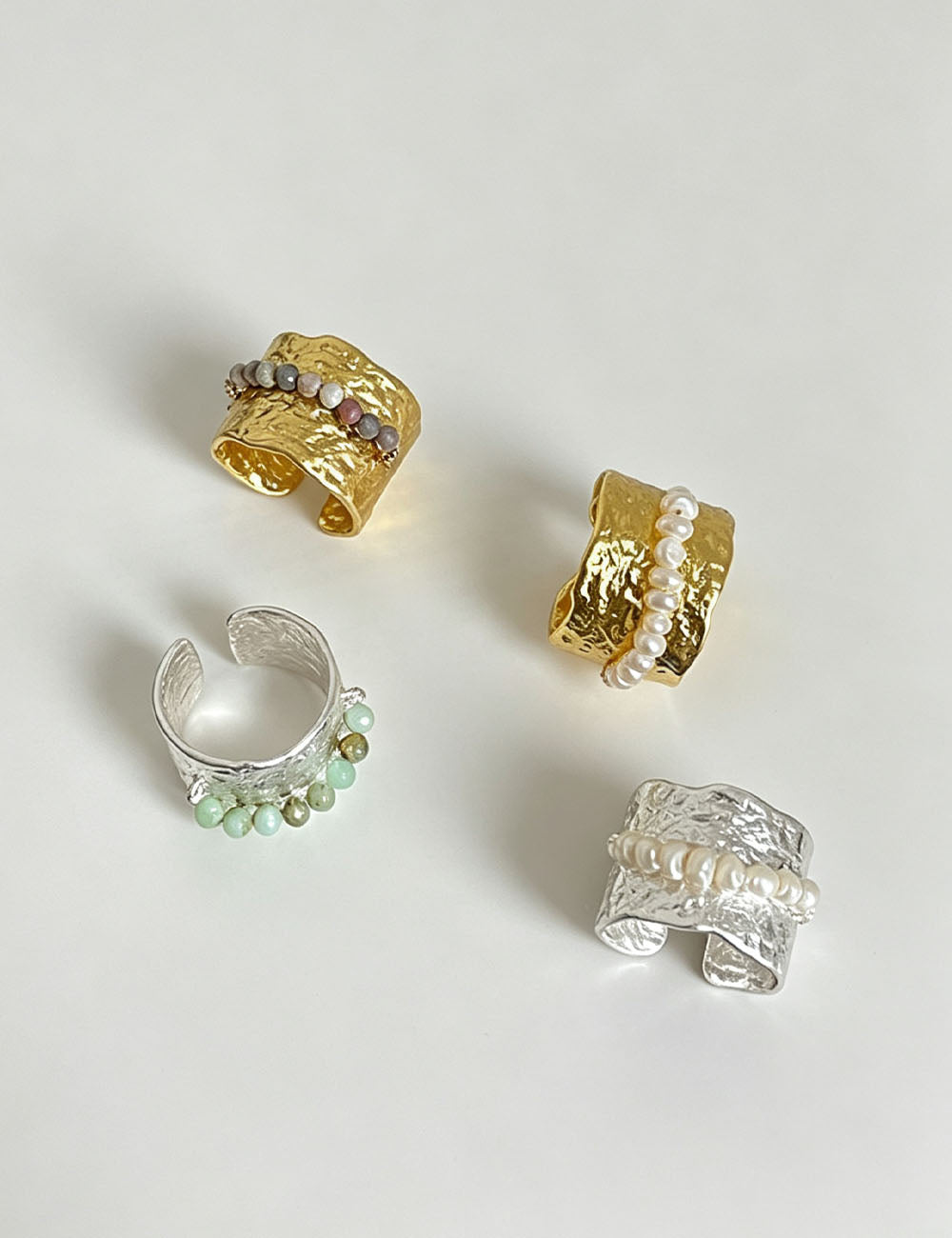 Gold Pearl Open Ring - DippedShop Wholesale - #2291