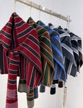 Striped Knit Scarf Shawl - DippedShop Wholesale - #7091