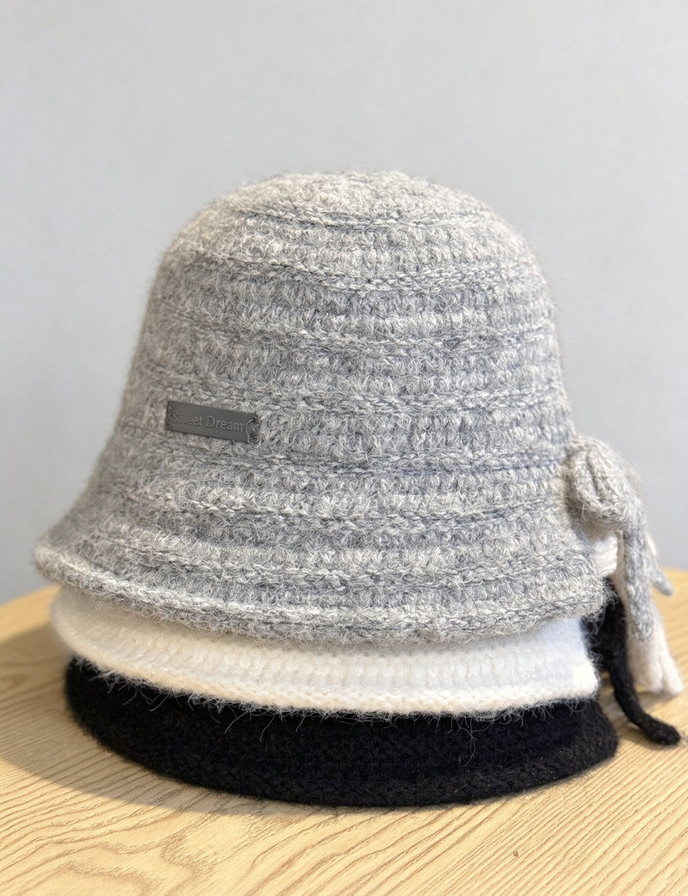 Fuzzy Knit Bucket Hat - DippedShop Wholesale - #5379