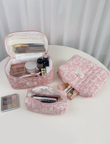 Fresh Floral Print Large Capacity Makeup Bag 6S10BOB1035