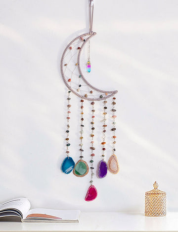 Stylish Moon Spiral Crystal Tassel Suncatchers MK2CZAS6H7HLS51