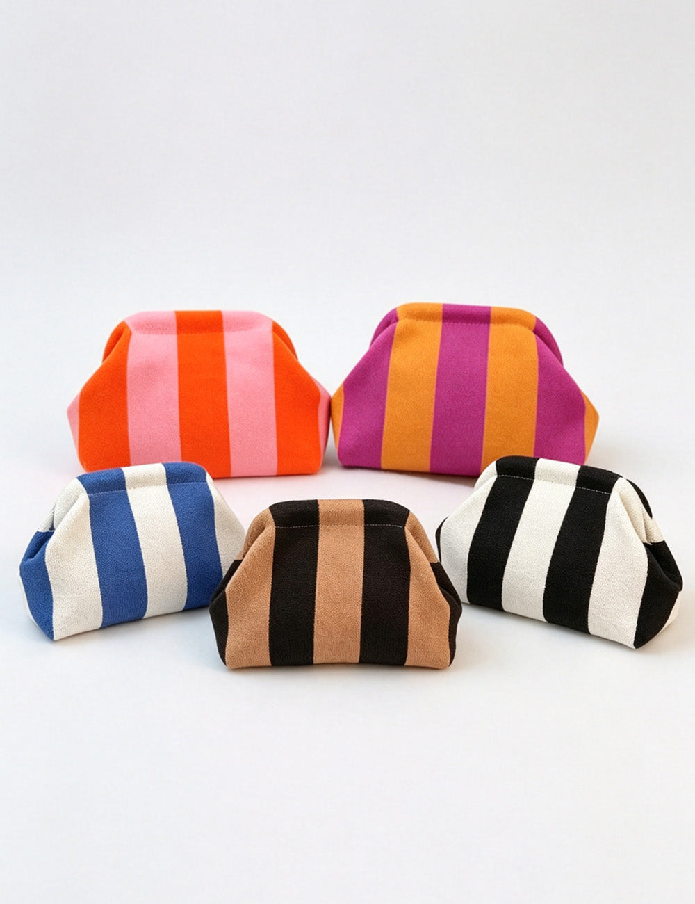 Striped Makeup Bag - DippedShop Wholesale - #2579