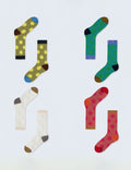 Polka Dots Color Block Mid-Calf Socks 6W8FSO705