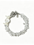 Irregular Transparent Crystal Stone Beaded Bracelet 6W6JBR351