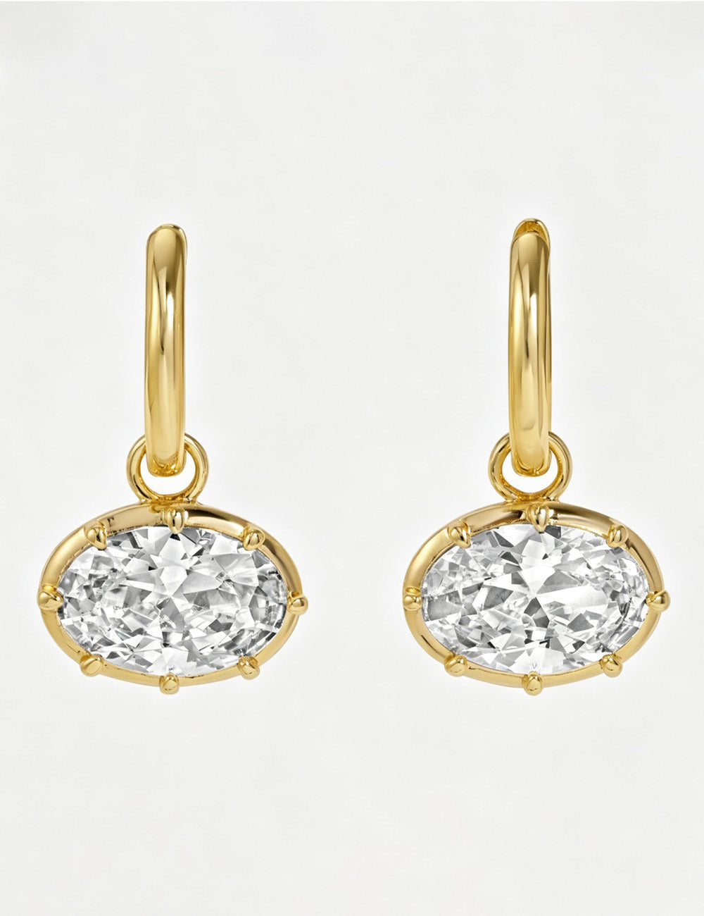 Elegant Rhinestones Pendant Hoop Earrings 6W6JER585