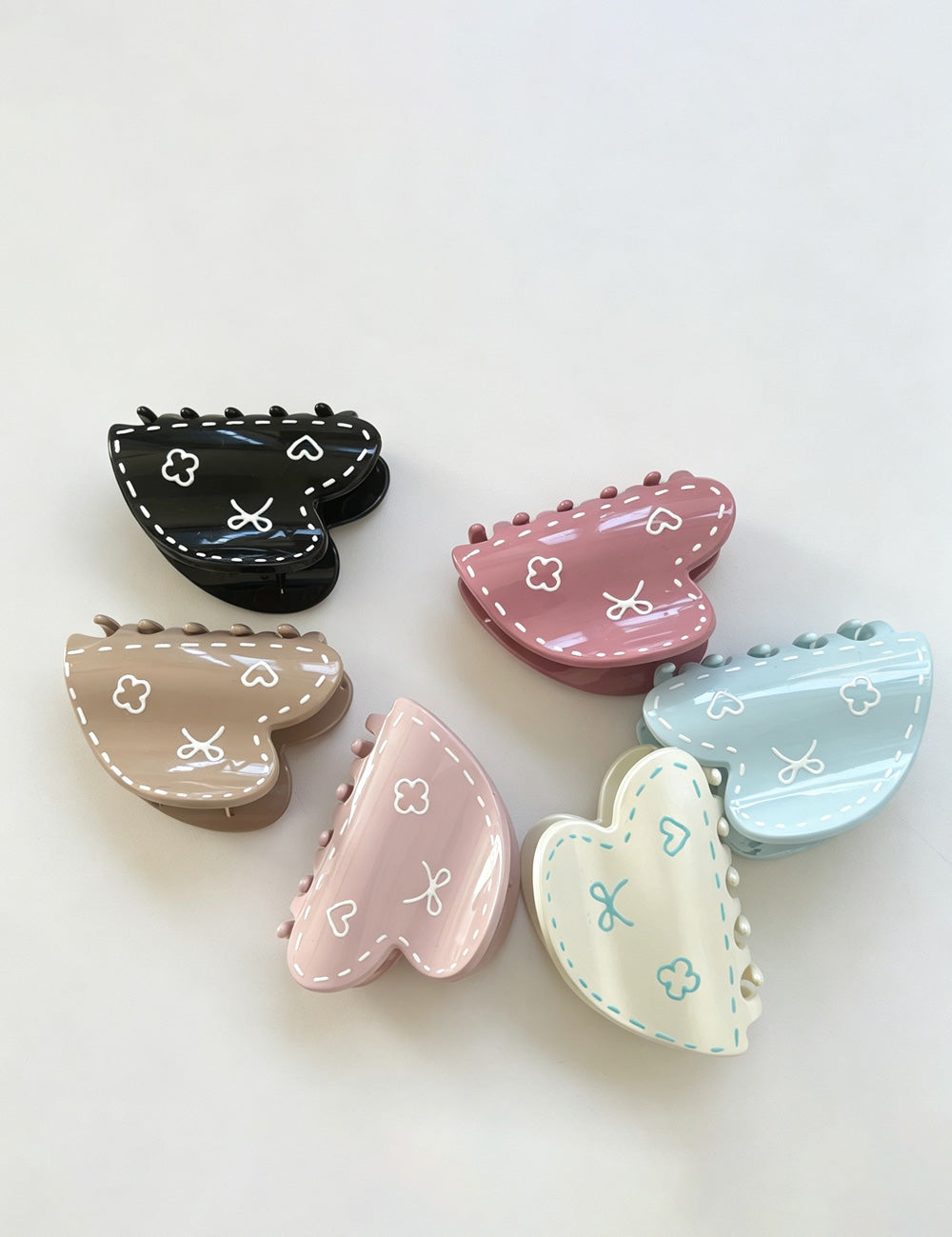 Heart Shape Hair Claws - DippedShop Wholesale - #4211