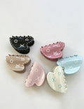Cute Solid Color Heart Shape Hair Claws 6W6HCP1214