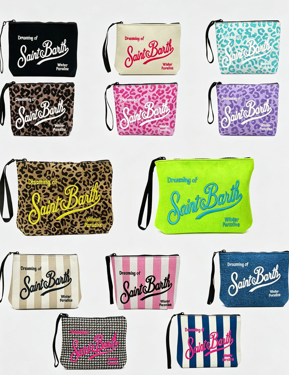 Leopard Embroidered Makeup Bag - DippedShop Wholesale - #2355