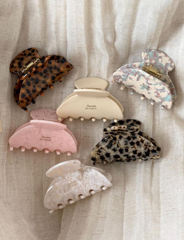 Cute Mini Marbel Textured Non-Slip Hair Claw 6W6HCP1294