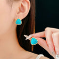 Bohemian Gold Plated Turquoise Stud Earrings 6W6JER712