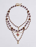 Vintage Starburst Multi-Layered Crystal Beaded Necklace 6W6JNC1065
