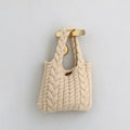 Cute Handmade Cable Knit Mini Handbag 6W10BBG2375