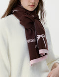 Vintage Bowknot Double-Sided Jacquard Knit Scarf 6W6NSC96