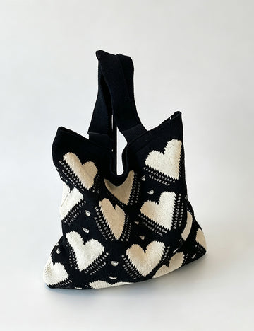 Stylish Heart Print Large Capacity Shoulder Bag 6W10BBG1765