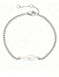 Fashion Gold Plated Pearl Link Chain Bracelet 6W6JBR366