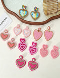 Beaded Heart Stud Earrings - DippedShop Wholesale - #0739