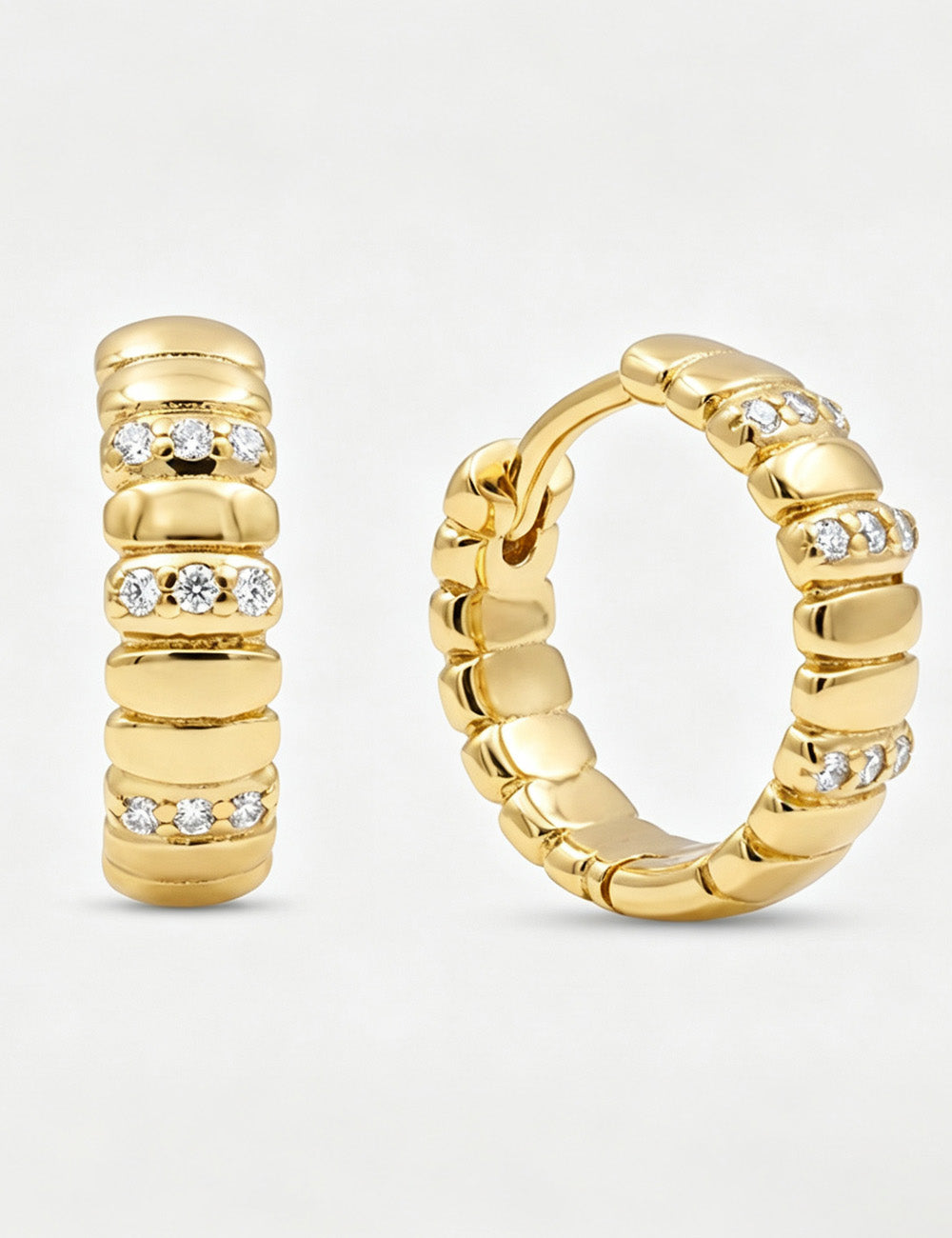 Stylish Snake-bone Rhinestones Hoop Earring 6W6JER584