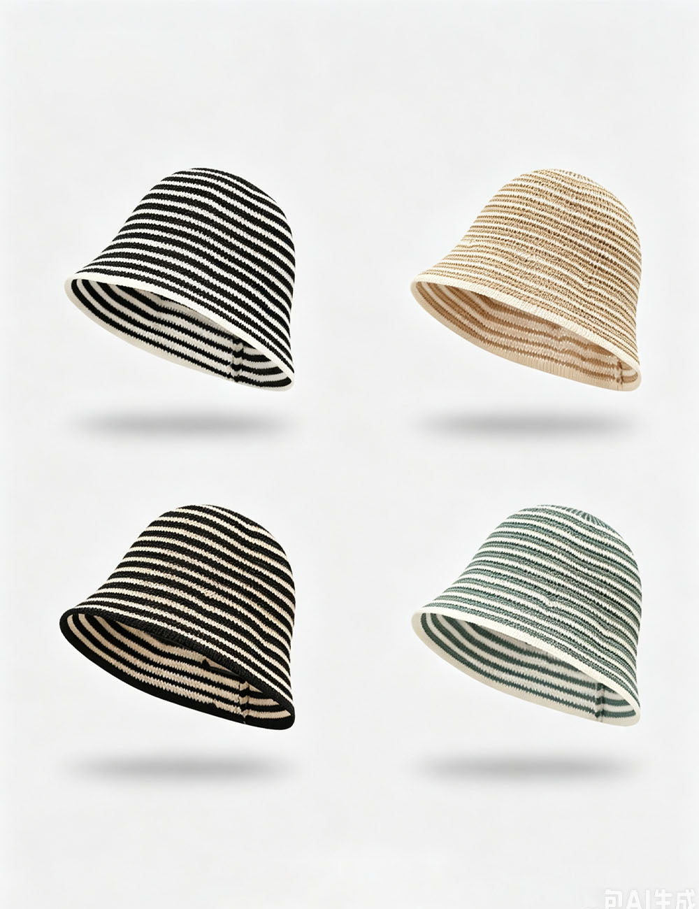 Color Block Striped Bucket Hat - DippedShop Wholesale - #5219