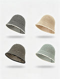 Elegant Color Block Striped Outdoor Bucket Hat 6W6HAT541