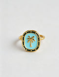 Coconut Tree Enamel Ring - DippedShop Wholesale - #6787