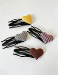 Sweet 3D Heart Duckbill Hair Clips 6W6HCP1244
