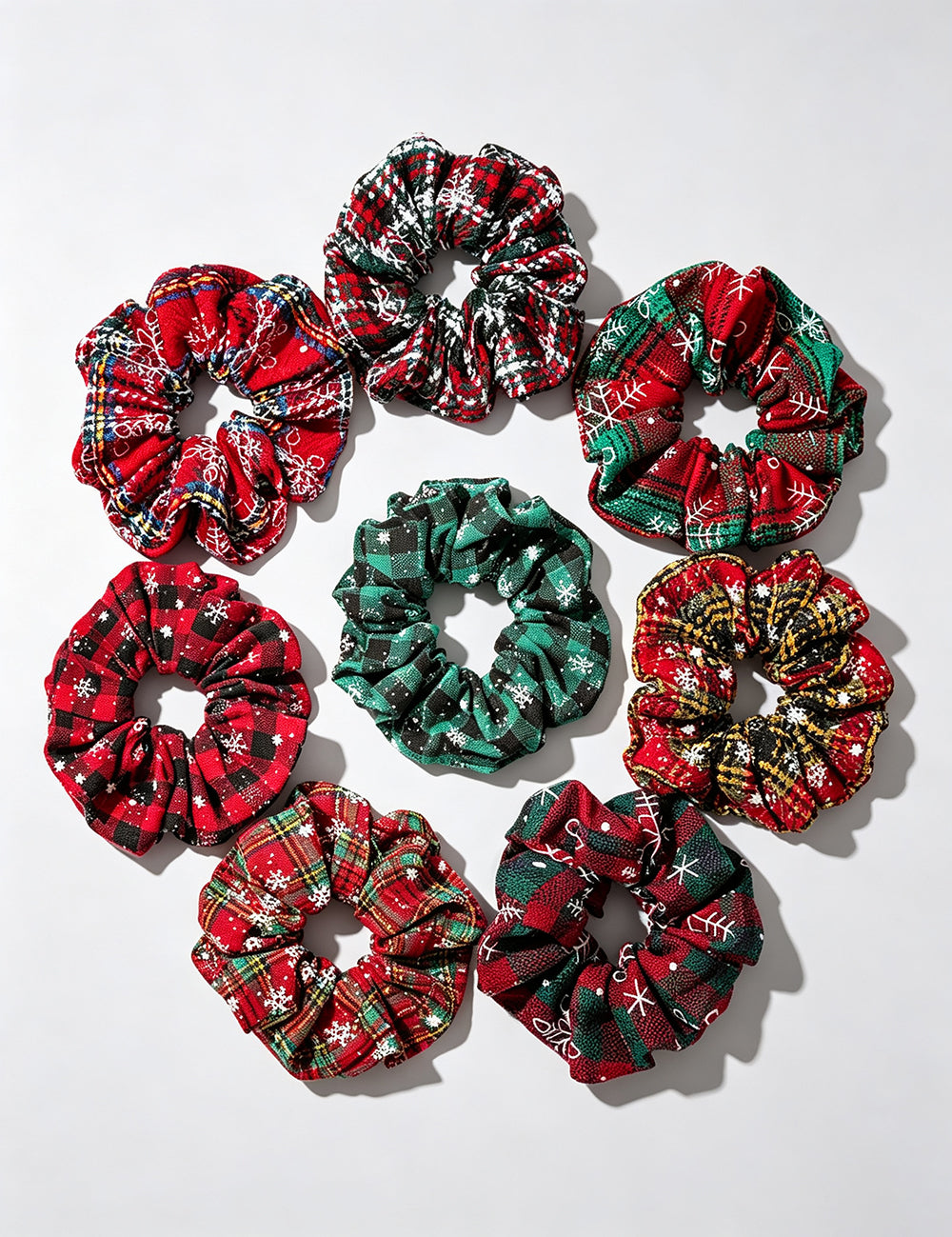 Simple Christmas Plaid Elastic Hair Scrunchie 6W6HSR442