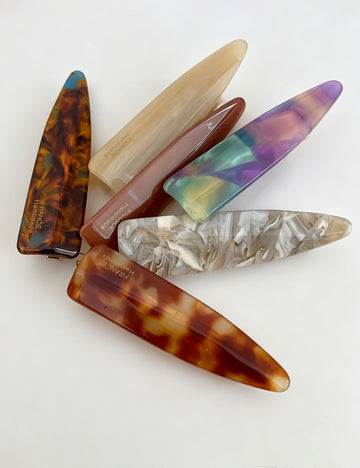 Retro Amber Acetate Duckbill Hair Clips 6W6HCP1243