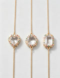 Trendy Multi-Color Cubic Zirconia Chain Bracelet 6W6JBR330