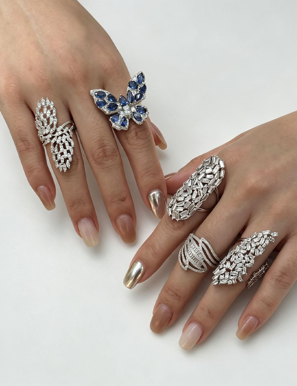 Butterfly Rhinestone Open Ring - DippedShop Wholesale - #5347