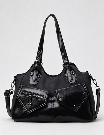 Vintage Punk Utility Multi-Pocket Tote - DippedShop Wholesale - #0323