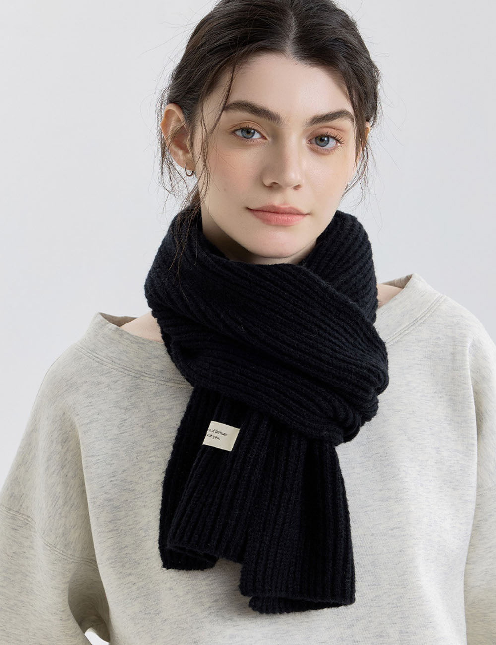 Imitation Cashmere Knit Scarf - DippedShop Wholesale - #4819