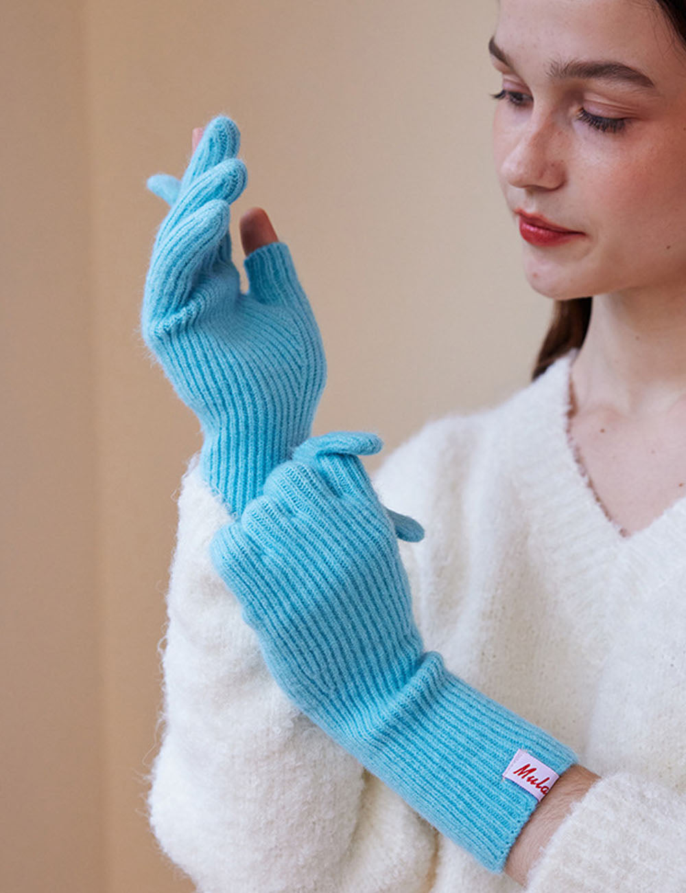 Wool Blend Knit Gloves - DippedShop Wholesale - #2931