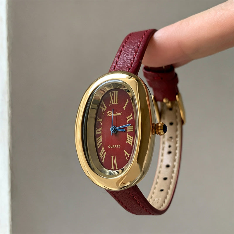 Roman Numeral Oval Quartz Watch - DippedShop Wholesale - #2035
