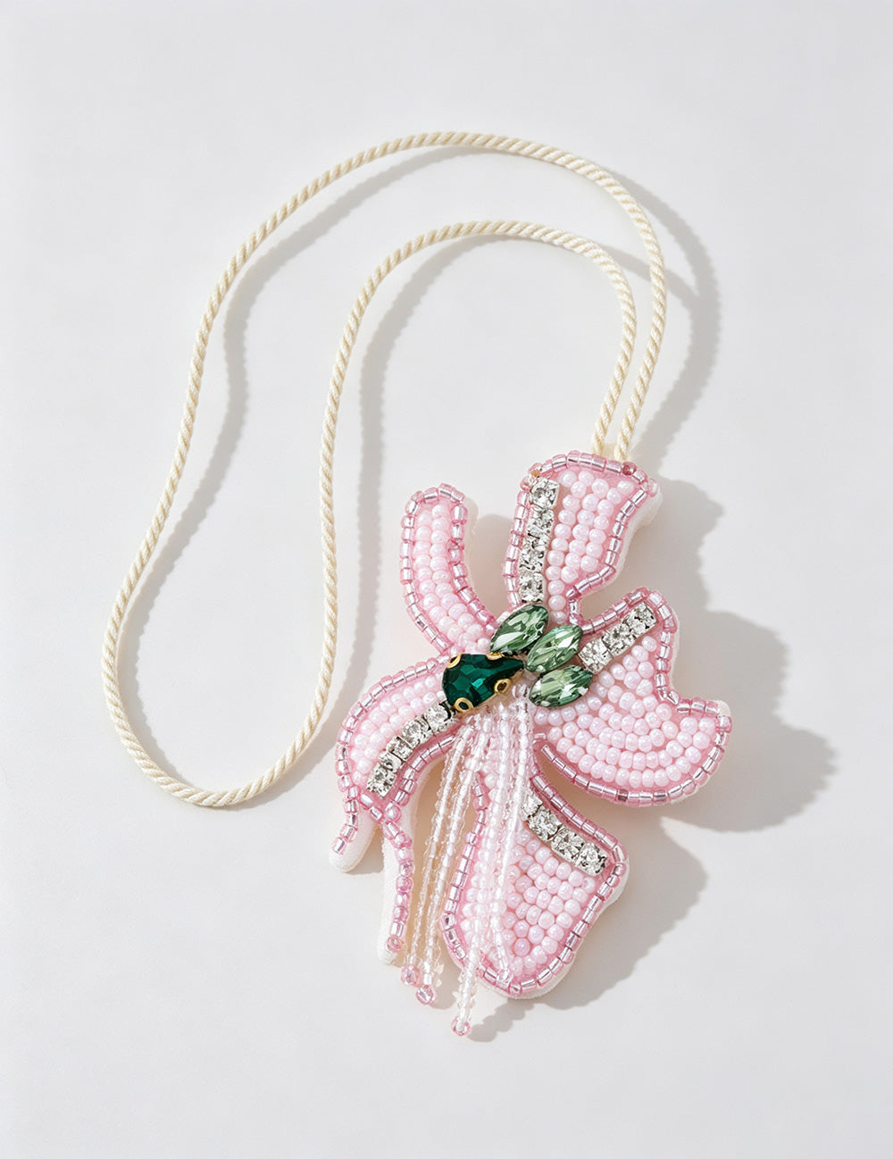 Sweet Rhinestones Floral Pendant Keychain Bag Charm 6W10BBC776
