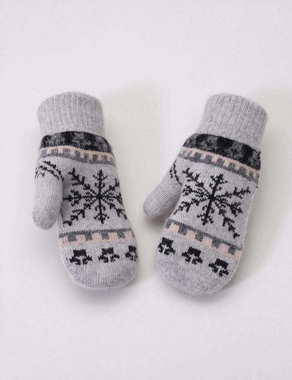 Snowflake Knit Mittens - DippedShop Wholesale - #7859
