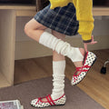 Simple Knitted Solid Color Toeless Leg Warmers 6W8FSO871