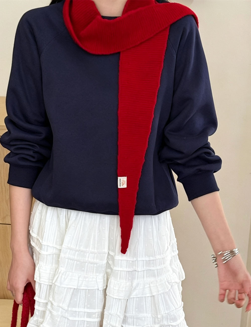 Wool Knit Triangle Scarf - DippedShop Wholesale - #1299