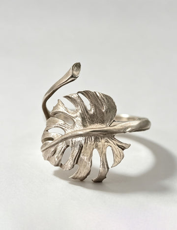Monstera Leaf Adjustable Ring - DippedShop Wholesale - #8531