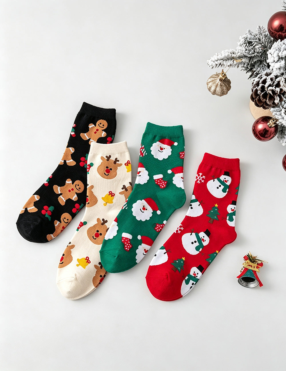 Cute Christmas Pattern Crew Socks 6W8FSO904