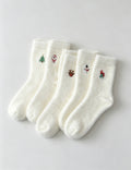 Cute Embroidery Mink Velvet Christmas Socks 6W8FSO899