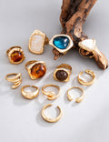 Resin Gemstone Statement Ring - DippedShop Wholesale - #8819