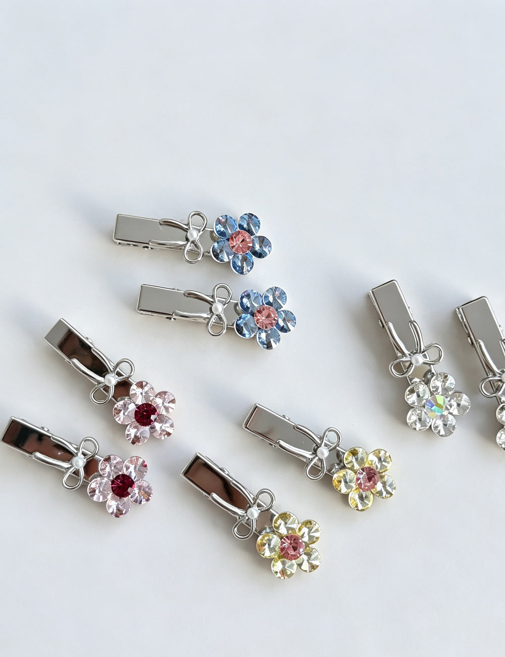 Rhinestone Flower Hair Clip - DippedShop Wholesale - #8275