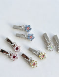 Sweet Colorful Rhinestone Flower Metal Hair Clip 6W6HCP1248