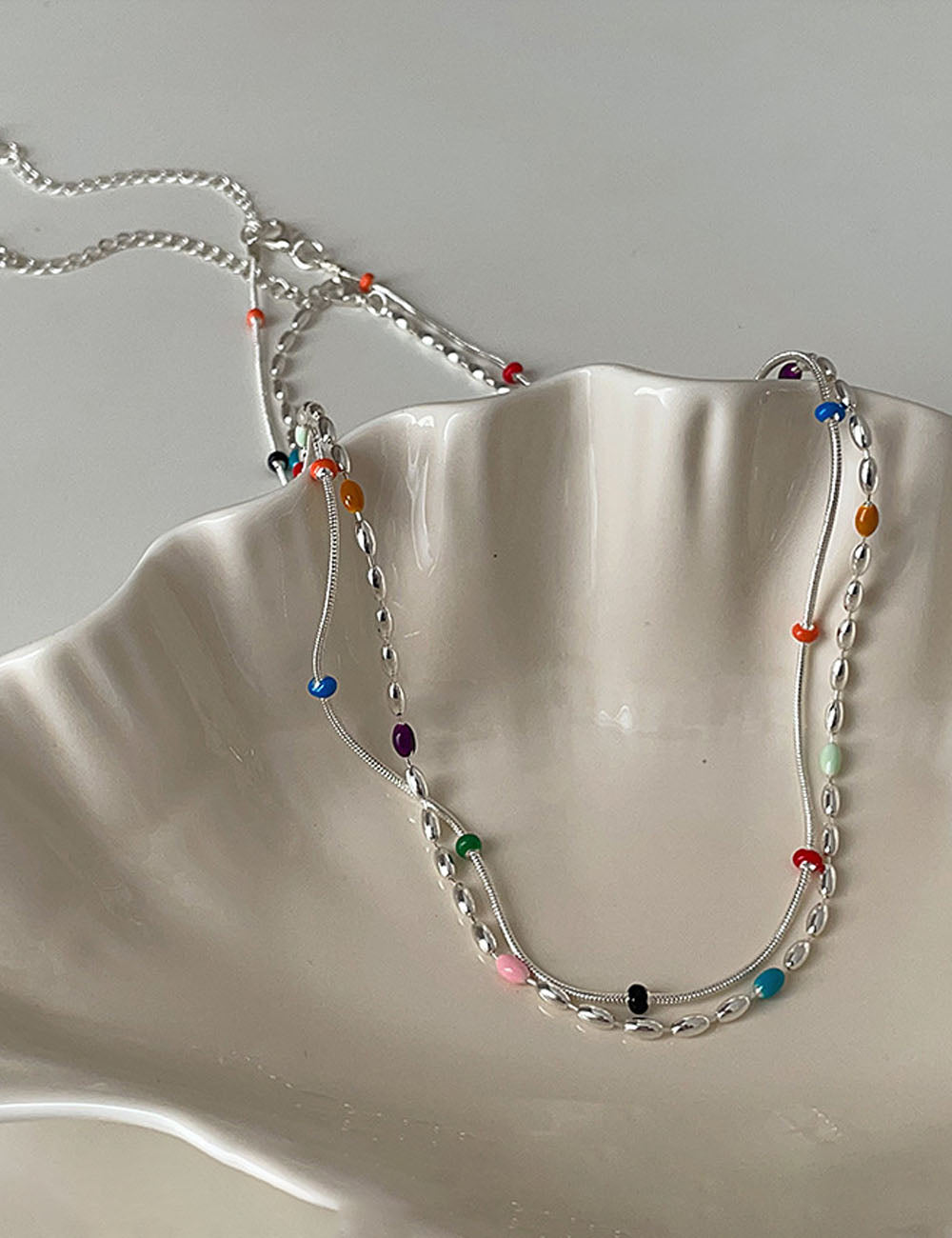 Beaded Snake Chain Necklace - DippedShop Wholesale - #4931