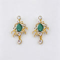 Exaggerated Baroque Green Water Drop Rhinestone Necklace 6W6JNC894