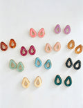 Minimalist Solid Color Hollow Acrylic Stud Earring 6W6JER559